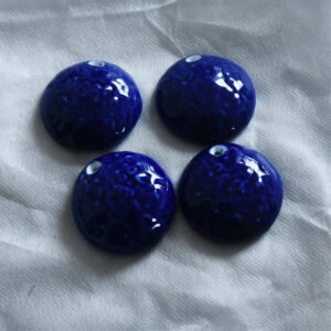 Custom Deep Blue 3D Pattern Ceramic Pendant Necklace Accessories Handmade DIY Hanging Ornaments Wholesale Prices